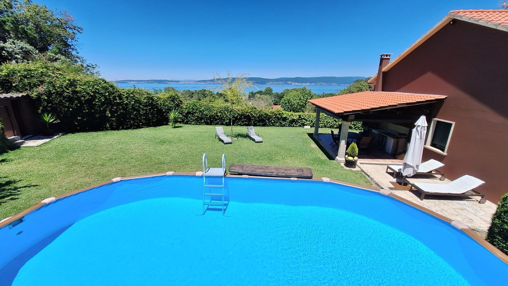 Chalet Rural 400 M Playa Piscina Barbacoa Chimenea Буеу Екстериор снимка